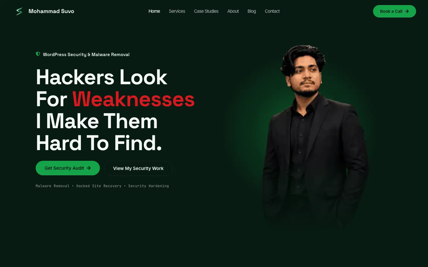 Mohammad Suvo — website screenshot