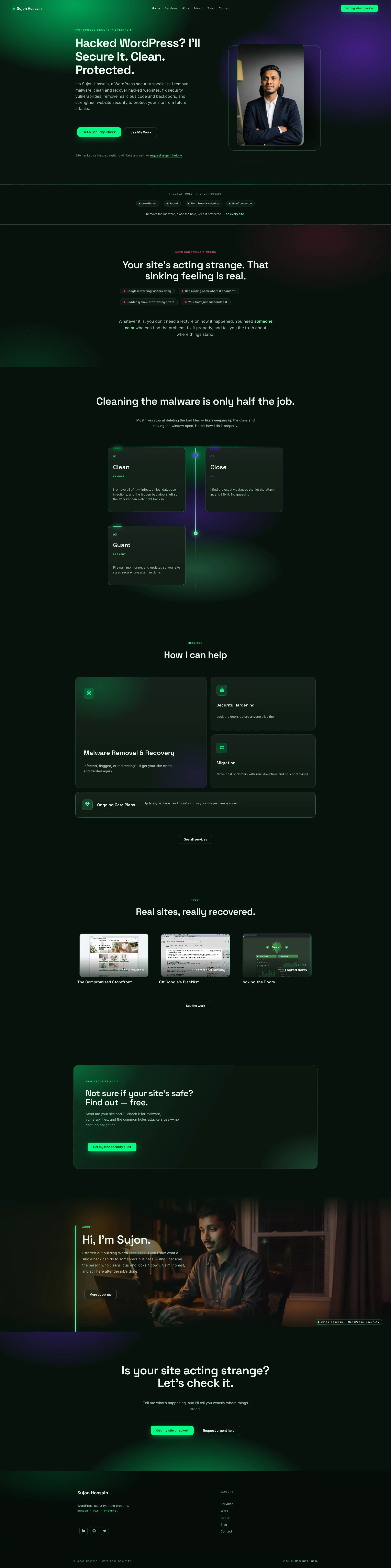 Sujon Hossain — website screenshot