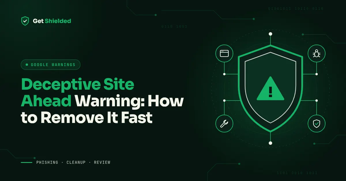 Red Deceptive site ahead Google Safe Browsing warning in Chrome