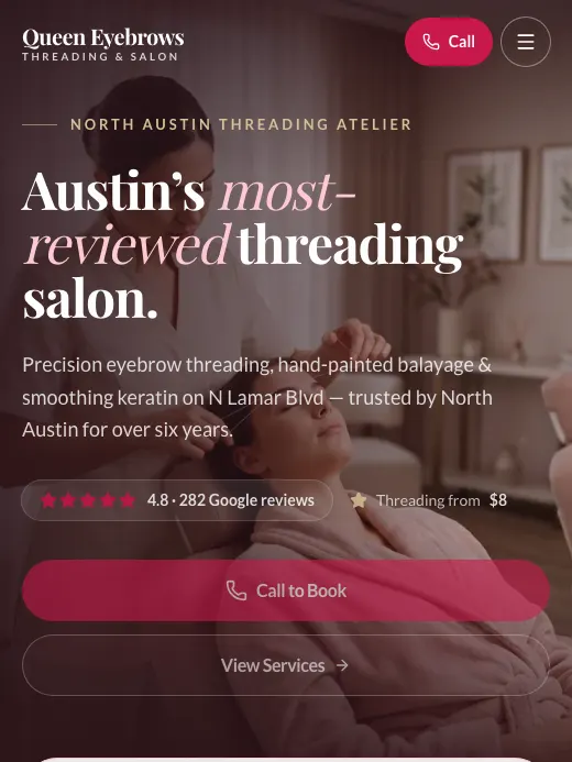 Queen Eyebrows Threading & Salon — mobile screenshot