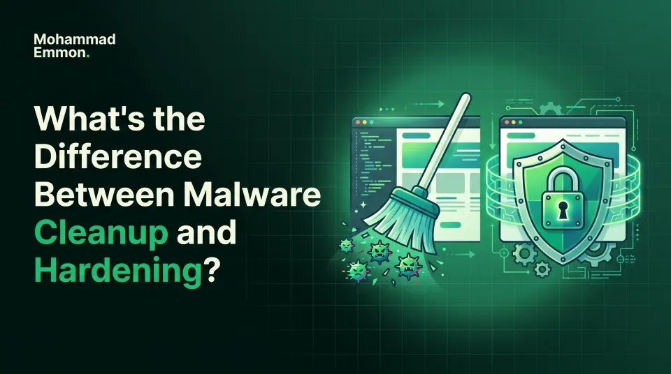 What's the difference between malware cleanup and hardening?