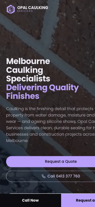 Opal Caulking Services — mobile screenshot