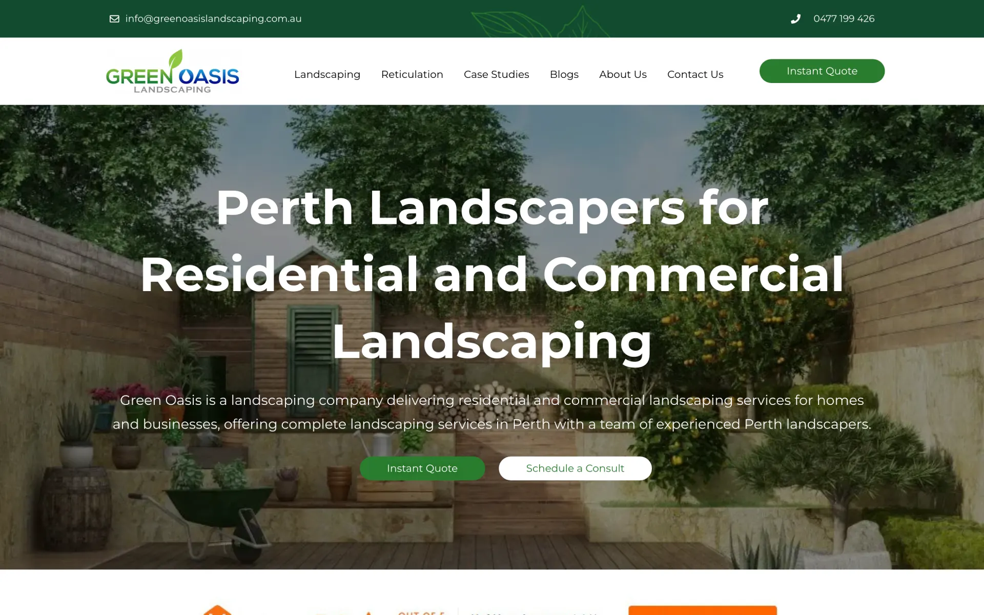 Green Oasis — website screenshot