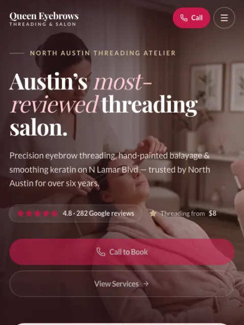 Queen Eyebrows Threading & Salon — mobile screenshot